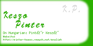 keszo pinter business card